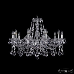 Подвесная люстра Bohemia Ivele Crystal 1413 никель арт. 1413/10/300 Ni Balls