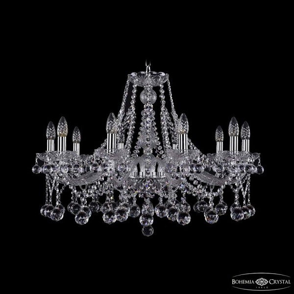 Подвесная люстра Bohemia Ivele Crystal 1413 никель арт. 1413/10/300 Ni Balls