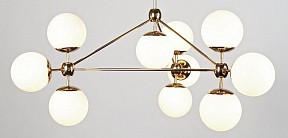 Люстра на штанге Imperiumloft Modo Chandelier White Glass золото арт. 40,514