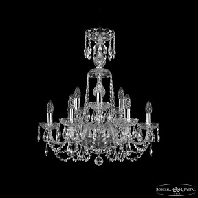Подвесная люстра Bohemia Ivele Crystal 1402 никель арт. 1402/6+3/195/XL-64 Ni