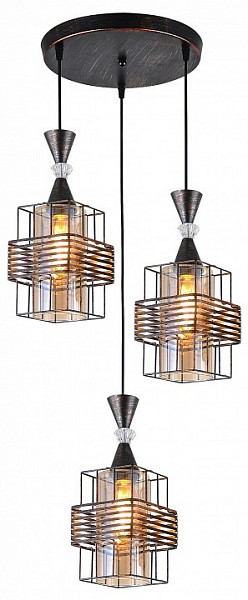 Подвесной светильник Reluce 03128 черный арт. 03128-0.9-03 BK+PATINA GOLD