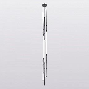 Подвесная люстра Lussole Bend черный арт. LSP-7070