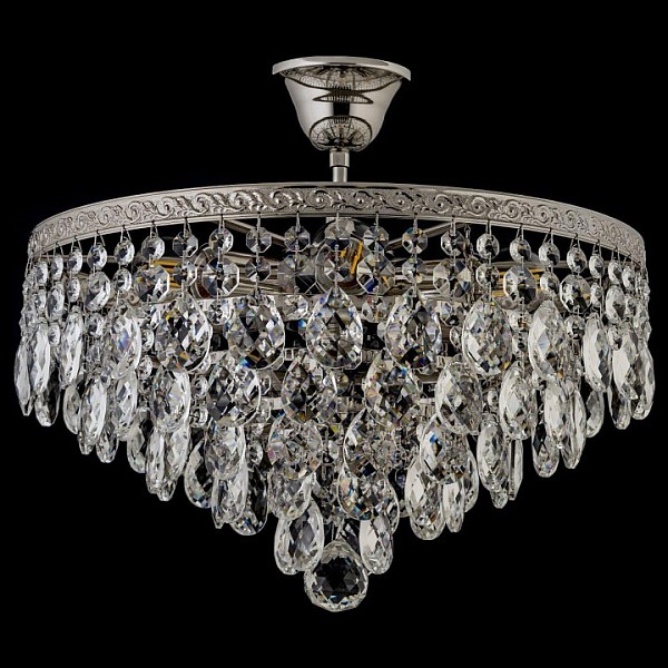 Люстра на штанге Arti Lampadari Castellana Nickel серый арт. Castellana E 1.3.30.608 N