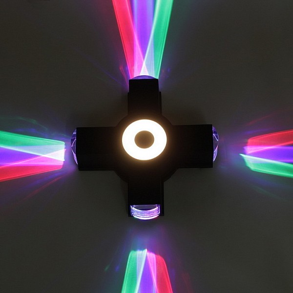 Накладной светильник Reluce  черный арт. 08231-9.2-005U LED3W+4*3W RGB BK