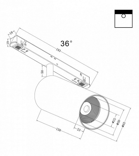Светильник на штанге Maytoni Focus LED черный арт. TR032-2-20W4K-M-B