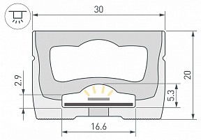 Профиль Arlight WPH-FLEX белый арт. 062838