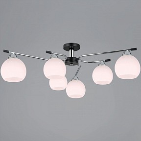 Потолочная люстра ILLUMICO LIBRA хром арт. IL0638-6CSQ-24 CR BK LIBRA