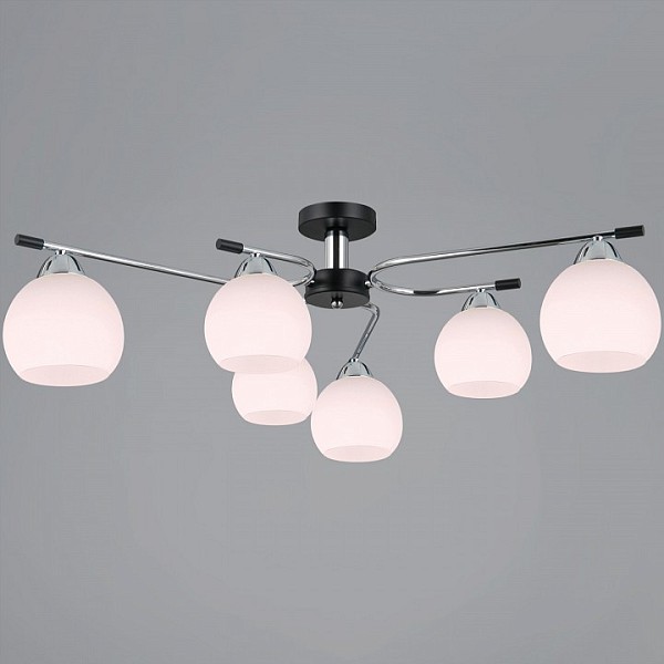 Потолочная люстра ILLUMICO LIBRA хром арт. IL0638-6CSQ-24 CR BK LIBRA
