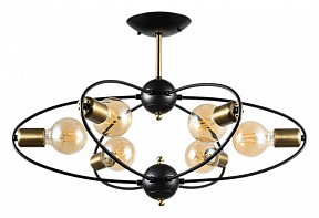 Люстра на штанге Arte Lamp Glasgow золото арт. A1963PL-6BK