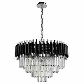 Подвесная люстра Natali Kovaltseva Darian серый арт. DARIAN 76017/10C CHROME BLACK