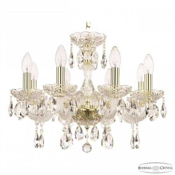 Подвесная люстра Bohemia Ivele Crystal 117 золото арт. 117/8/165 G