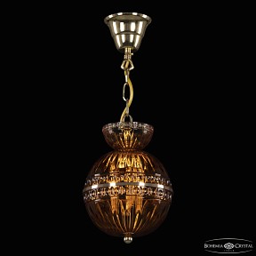Подвесная люстра Bohemia Ivele Crystal 5480 золото арт. 5480/17 G Amber/M-1G