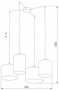 Подвесная люстра TK Lighting Juta черный арт. 6585 Juta