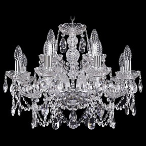 Подвесная люстра Bohemia Ivele Crystal 1411 металл арт. 1411/8+4/195/Ni