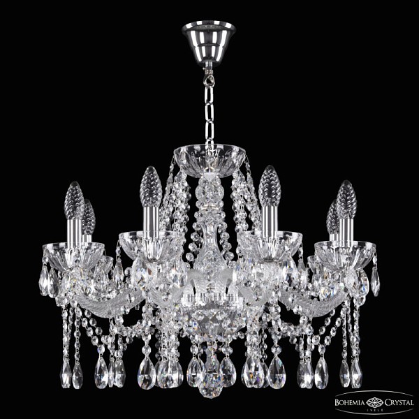 Подвесная люстра Bohemia Ivele Crystal 5413 никель арт. 5413/8/200 Ni Clear/M-1H