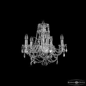 Подвесная люстра Bohemia Ivele Crystal 1411 никель арт. 1411/5/160 Ni Leafs