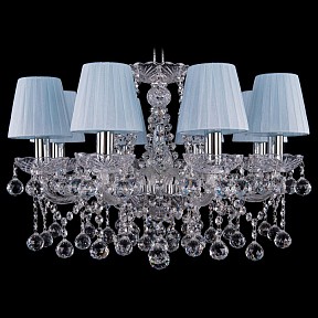 Подвесная люстра Bohemia Ivele Crystal 1413 металл арт. 1413/8/200/Ni/Balls/SH4