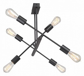Люстра на штанге Vitaluce V3010 черный арт. V3010-1/6PL