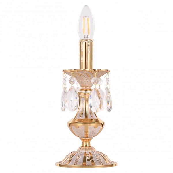 Настольная лампа декоративная Bohemia Ivele Crystal AL77 золото арт. AL77200L/1-25 GW