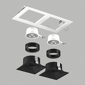 Встраиваемый светильник Lightstar Domino белый арт. D5260707BMOD
