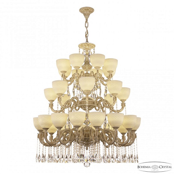 Подвесная люстра Bohemia Ivele Crystal AL7901 белый арт. AL79101/16+8+8/300/3d A WMG P1 U Wave