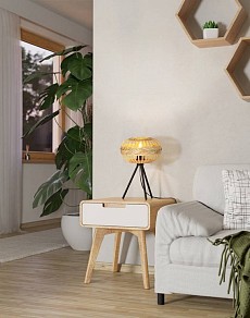 Настольная лампа декоративная Eglo Amsfield 1 черный арт. 43865