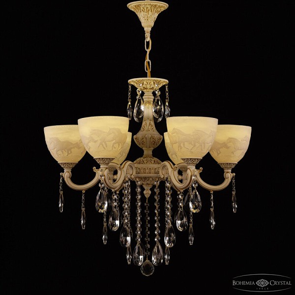 Подвесная люстра Bohemia Ivele Crystal AL7801 белый арт. AL78101/6/175 B WMG P1 U Horse