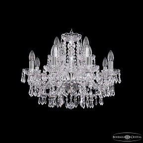 Подвесная люстра Bohemia Ivele Crystal 1403 никель арт. 1403/8+4/195 Ni