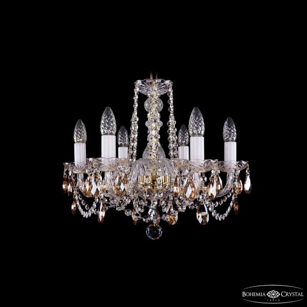Подвесная люстра Bohemia Ivele Crystal 1402 золото арт. 1402/6/160 G K721