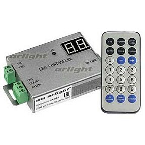 Контроллер Arlight HX-805 серый арт. HX-805 (2048 pix, 5-24V, SD-карта, ПДУ)