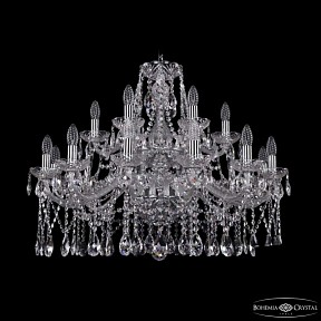 Подвесная люстра Bohemia Ivele Crystal 1413 никель арт. 1413/12+6/300/2d Ni