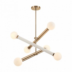 Люстра на штанге Freya Cross желтый арт. FR5381PL-06G