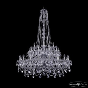 Подвесная люстра Bohemia Ivele Crystal 1411 никель арт. 1411/20+10+5/400/h-155/2d Ni