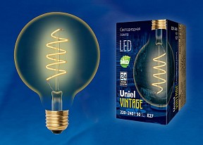 Лампа светодиодная Uniel Golden  арт. LED-G95-4W/GOLDEN/E27/CW GLV21GO