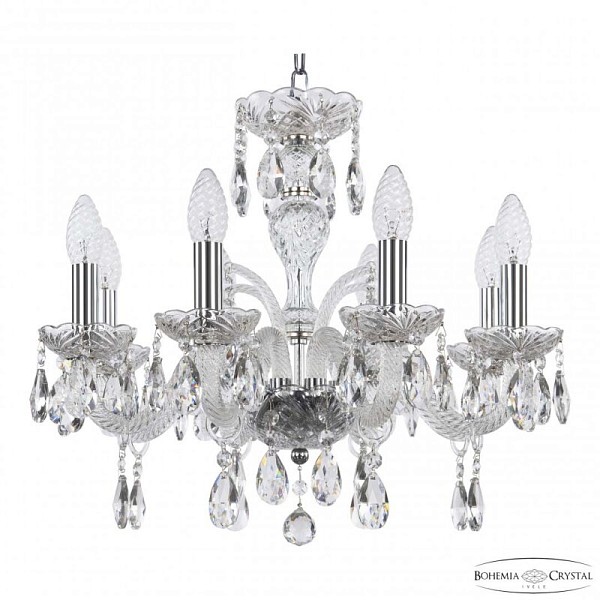Подвесная люстра Bohemia Ivele Crystal 118 никель арт. 118/8/165 Ni
