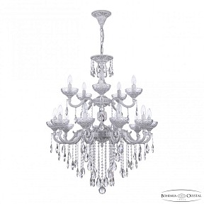 Подвесная люстра Bohemia Ivele Crystal AL7801 белый арт. AL78101/10+5/250/2D B WMN P Clear/M-1F