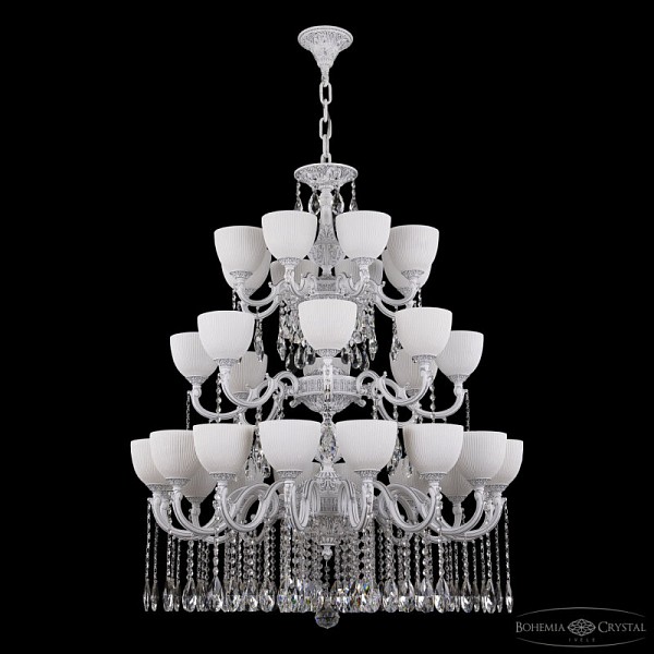 Подвесная люстра Bohemia Ivele Crystal AL7801 белый арт. AL78101/16+8+8/300/3d A WMN P1 U Line
