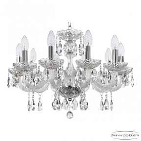 Подвесная люстра Bohemia Ivele Crystal 117 никель арт. 117/10/195 Ni