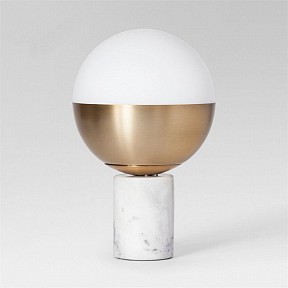 Настольная лампа декоративная Imperiumloft Geneva Globe Marble белый арт. 43.402