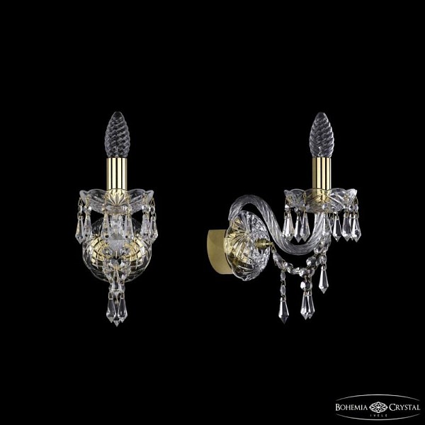 Бра Bohemia Ivele Crystal 1403 золото арт. 1403B/1/141 G