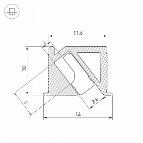 Профиль Arlight SL-BEVEL черный арт. 044084