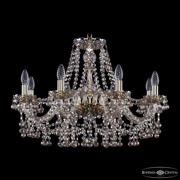 Подвесная люстра Bohemia Ivele Crystal 1409 золото арт. 1409/8/240 G M801