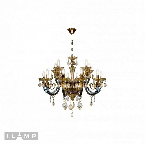 Подвесная люстра iLamp Asia бронза арт. 61081-8+4 BR