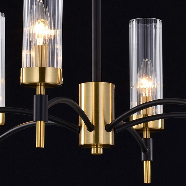 Люстра на штанге ILLUMICO BRASS TUBO бронза арт. IL5177-6PLS-29 BRASS TUBO