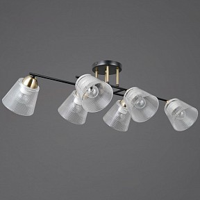 Люстра на штанге ILLUMICO IL0845 золото арт. IL0845-6CSQ-25BKAB ELITE