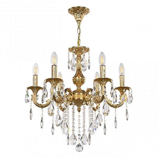 Подвесная люстра Bohemia Ivele Crystal AL7901 золото арт. AL79101/6/175 B G