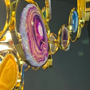 Люстра на штанге Imperiumloft Agate золото арт. AGATE01