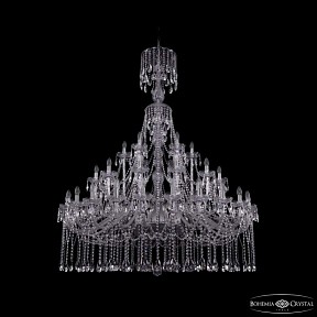 Подвесная люстра Bohemia Ivele Crystal 1413 никель арт. 1413/24+12+6/530/XL-176 Ni