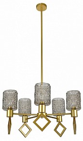 Люстра на штанге Indigo Preda золото арт. 13025/5R Gold