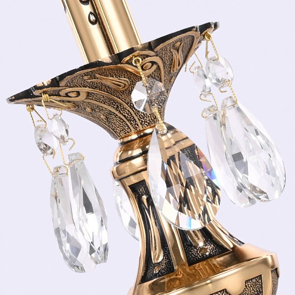 Настольная лампа декоративная Bohemia Ivele Crystal AL77 золото арт. AL77200L/1-25 GB